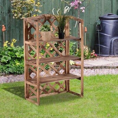 Blumenständer Blumenregal 3 Etagen L75 x W38 x H120 cm