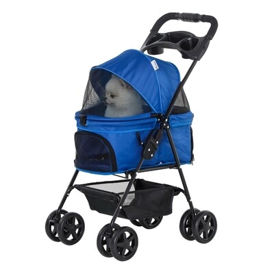 Hundebuggy / Pet Stroller mit Klappfunktion Blau