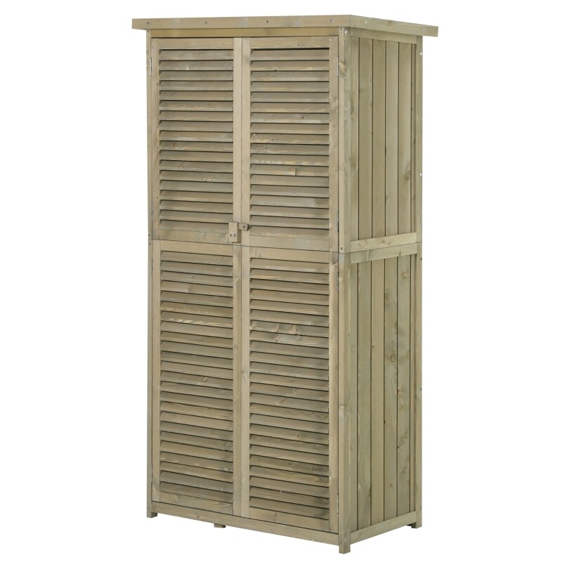 Geräteschuppen Gerätehaus Geräteschrank 4 Fächer
