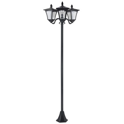 Solar Edelstahl-Gartenlaterne mit 3 flammig Solarlaterne mit LED 120 Lumen Edelstahl
