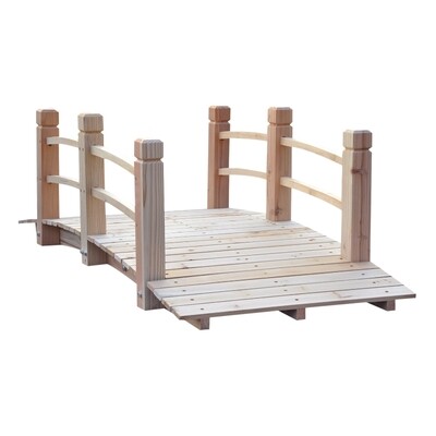 Gartenbrücke Holzbrücke Holzsteg Teichbrücke Zierbrücke mit Geländer
