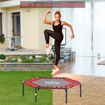 Fitness-Trampolin Trampolin für Joga Gartentrampolin Rot