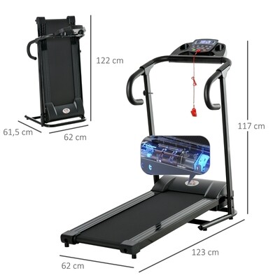 Laufband Klappbar elektrisch 500 W 1-10 km