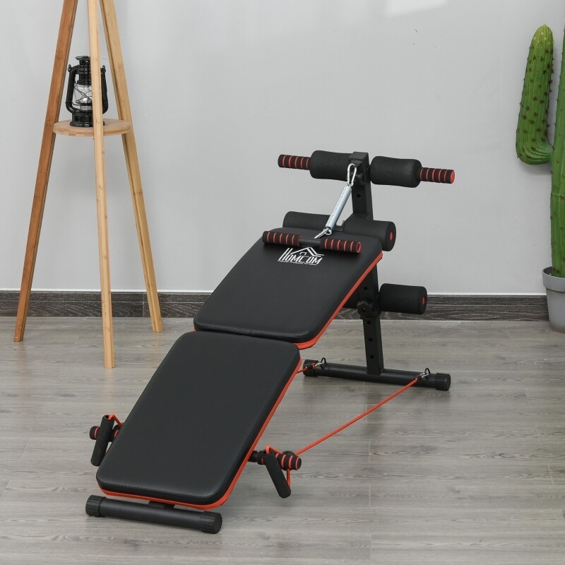 Sit Up Bank Bauchtrainer Trainingsbank Multifunktion verstellbar & klappbar