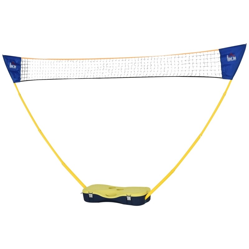 HOMCOM® Badminton-Set mit Netz + Netzständer + 4 Badminton-Schlägern