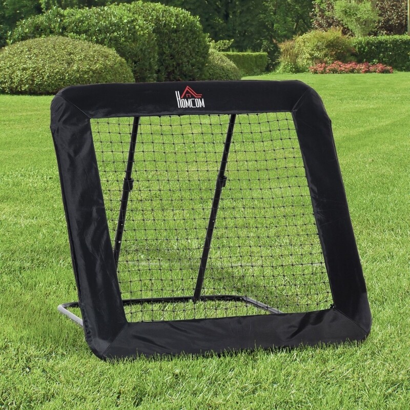 Fussballnetz mit verstellbarem Winkel, Schwarz