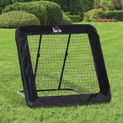 Fussballnetz mit verstellbarem Winkel, Schwarz