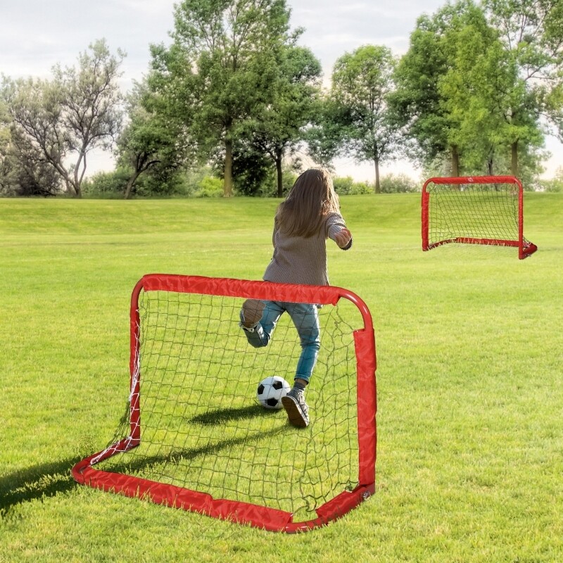 Fussballtore Fussballnetz 2er Set Minitore Faltbar Stahl