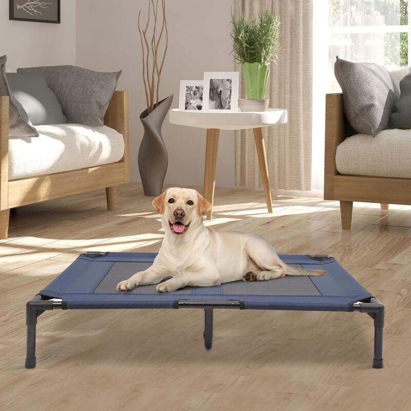 Hundeliege Schlafplatz Hundebett Katzenbett Blau 92 x 76 x 18 cm