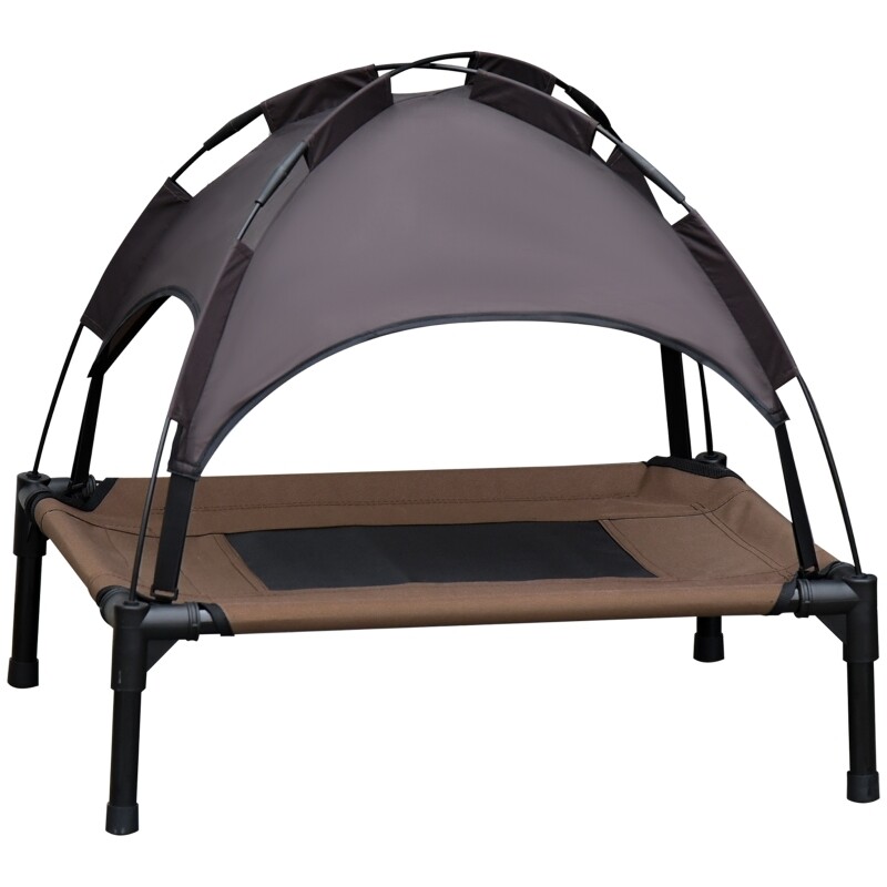 Haustierbett mit Baldachin Hundebett Hundeliege 76 x 61 x 76 cm