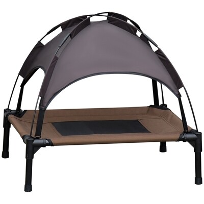 Haustierbett mit Baldachin Hundebett Hundeliege 76 x 61 x 76 cm