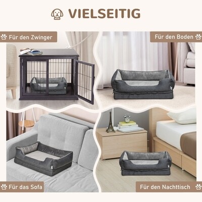 orthopädisches Hundebettmit Memory-Schaum, Katzenbett 110 cm x 85 cm x 28 cm
