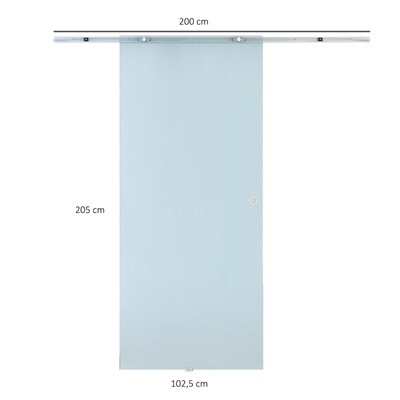 Glasschiebetür Glastür 1025 x 2050 mm matt