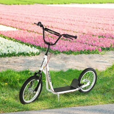 Tretroller Scooter Cityroller Kinder Alu Weiss