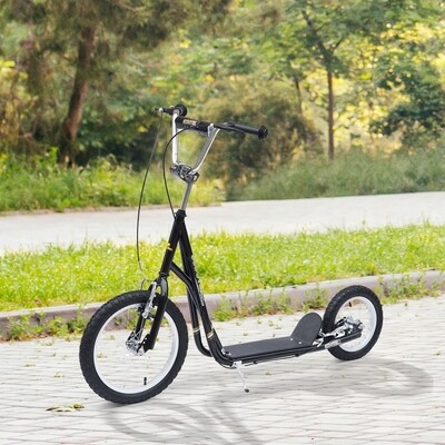 Tretroller 125 cm x 58 cm x 100 cm schwarz