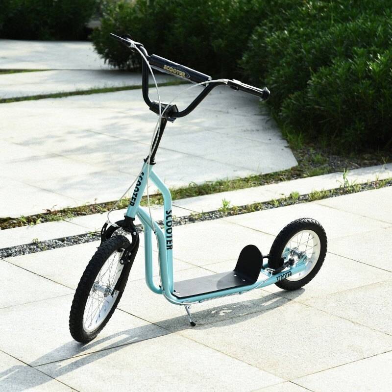 Tretroller Scooter Cityroller Kinder verstellbar Aluminium Blau