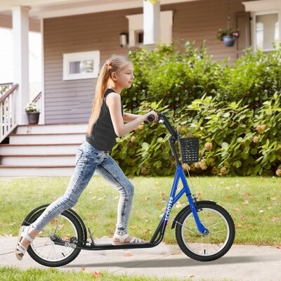 Kinderroller Scooter Blau+Schwarz