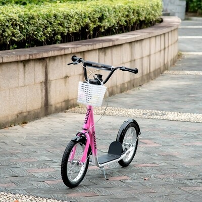 Kinderroller Scooter Rosa+Weiss