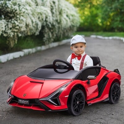 Kinderfahrzeug Lamborghini SIAN SUV-Auto-Spielzeug Elektroauto mit Fernbedienung rot