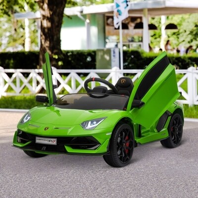 Kinderauto von Lamborghini SVJ Kinderfahrzeug für 3-8 Jahre mit MP3 Grün