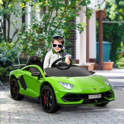 Kinderauto von Lamborghini SVJ Kinderfahrzeug für 3-8 Jahre mit MP3 Grün