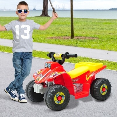 Elektroquad für Kinder | Elektroauto | Kunststoff | 65 x 43 x 43 cm | Gelb, rot