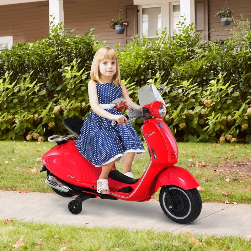 Elektrofahrzeug Vespa Kindermotorrad rot
