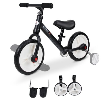 Laufrad Kinderfahrrad Kindervelo 2-in-1 Stützräder