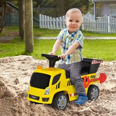 2 in 1 Kinder Rutschauto Baustelle Kipper mit Schaufel
