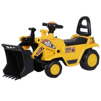 3-in-1 Rutschauto Traktor Bagger 80 cm x 26,5 cm x 39 cm