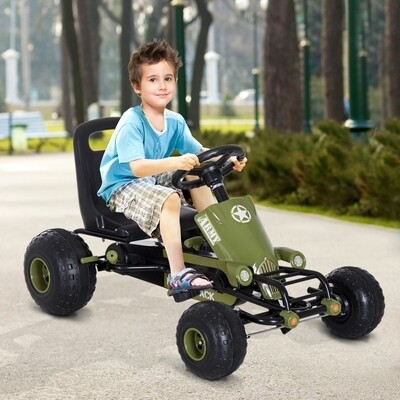 Tretauto Army Go Kart Tretfahrzeug Kinderspielzeug Grün