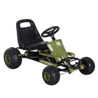 Tretauto Army Go Kart Tretfahrzeug Kinderspielzeug Grün