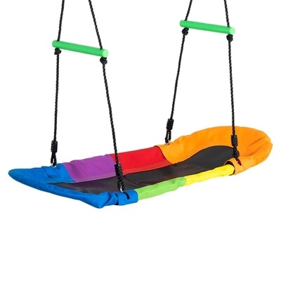 Kinderschaukel, Regenbogen-Nestschaukel höhenverstellbar 160 cm