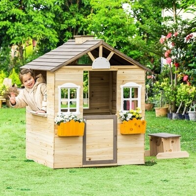 Spielhaus, Gartenhaus aus echtem Tannenholz, für Kinder