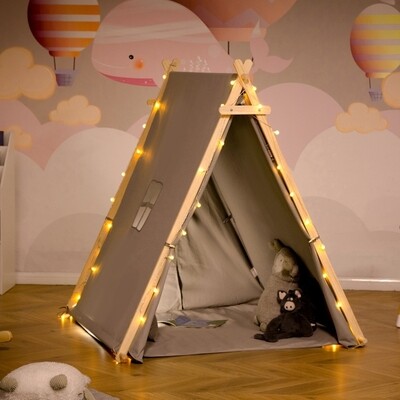Tipi Zelt für Kinder grau