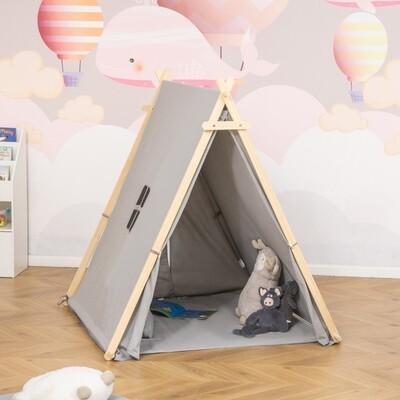 Tipi Zelt für Kinder grau