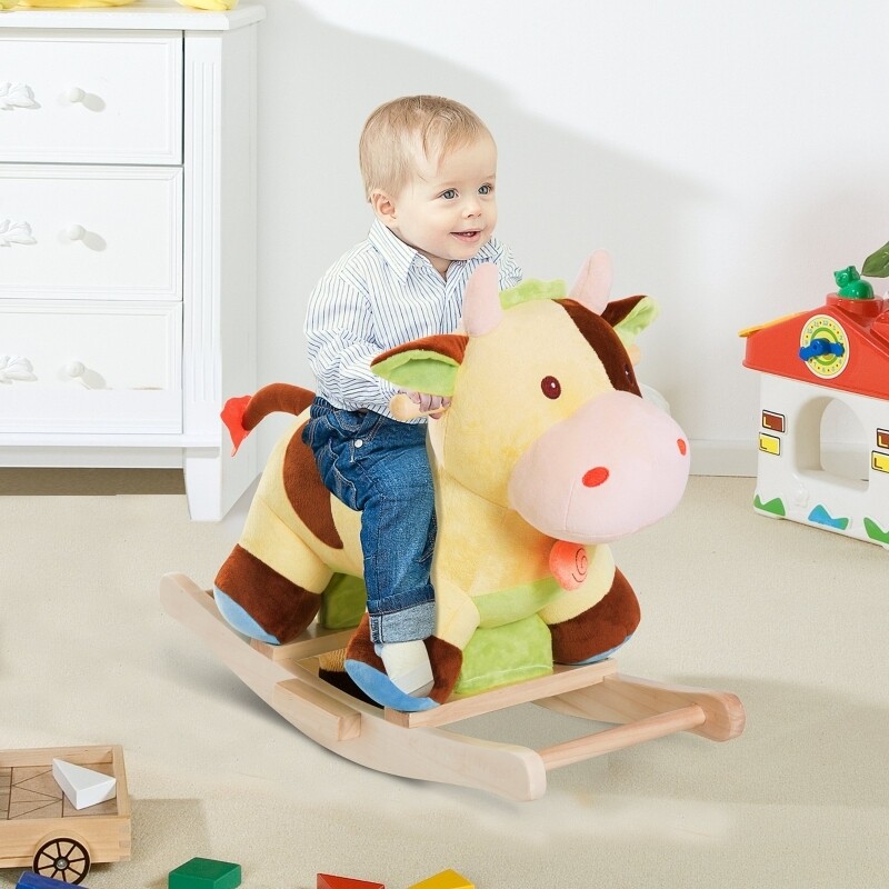 Schaukelpferd Kinder Schaukel Kuh Schaukeltier