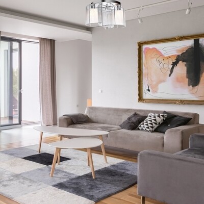 elegante Deckenleuchte Metall Glas