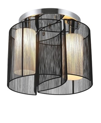 Deckenlampe Deckenleuchte 2 flammig Deckenlicht Lampe 40W Schwarz
