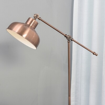 Stehlampe Industrial Style Stehleuchte Rotbronze