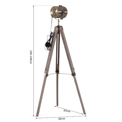 Stehlampe Dreibein Scheinwerfer Vintage