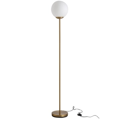 Wohnzimmer Stehlampe Standleuchte Stehlampe Metall mit Glas Golden