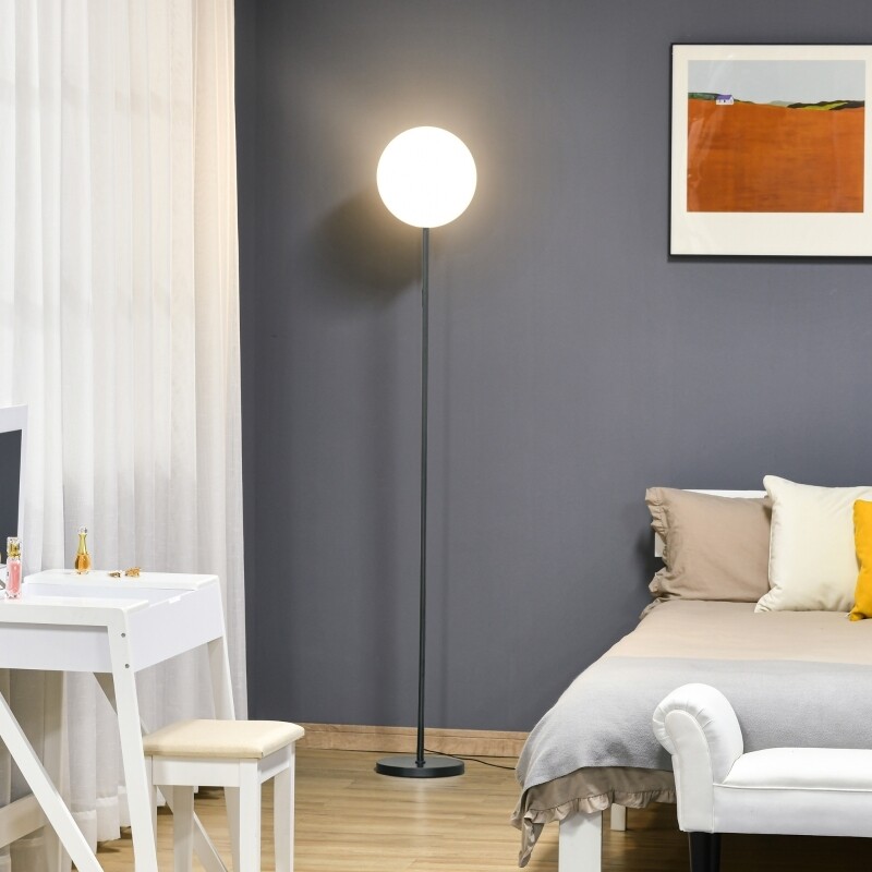 Stehlampe mit LED um 90 Grad verstellbar schwarz