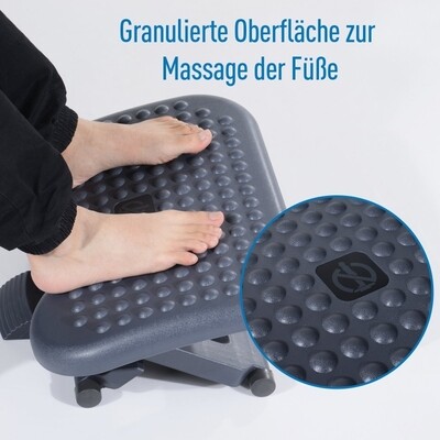 Fussstütze Fussablage für Bürotisch höhenverstellbar schwarz