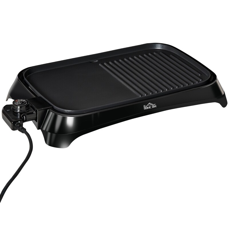 Elektrogrill mit Regelbarer Thermostat Antihaftbeschichtete Grillplatte 1600 W