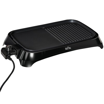 Elektrogrill mit Regelbarer Thermostat Antihaftbeschichtete Grillplatte 1600 W
