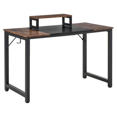 Computertisch Schreibtisch Braun Schwarz Industrial Style