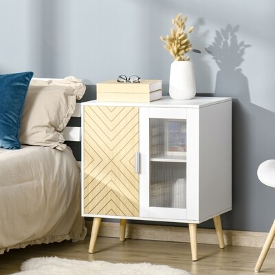 Nachttisch Kommode Schrank mit Acryl-Tür