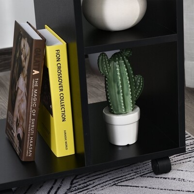 C-Form Beistelltisch Kaffeetisch Couchtisch Standtisch Schwarz