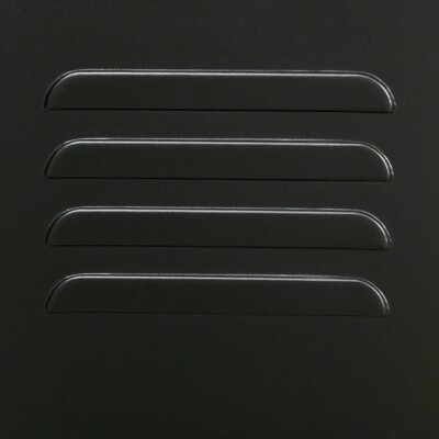 Fernsehschrank, Lowboard, Industrial Style Spind-Optik schwarz